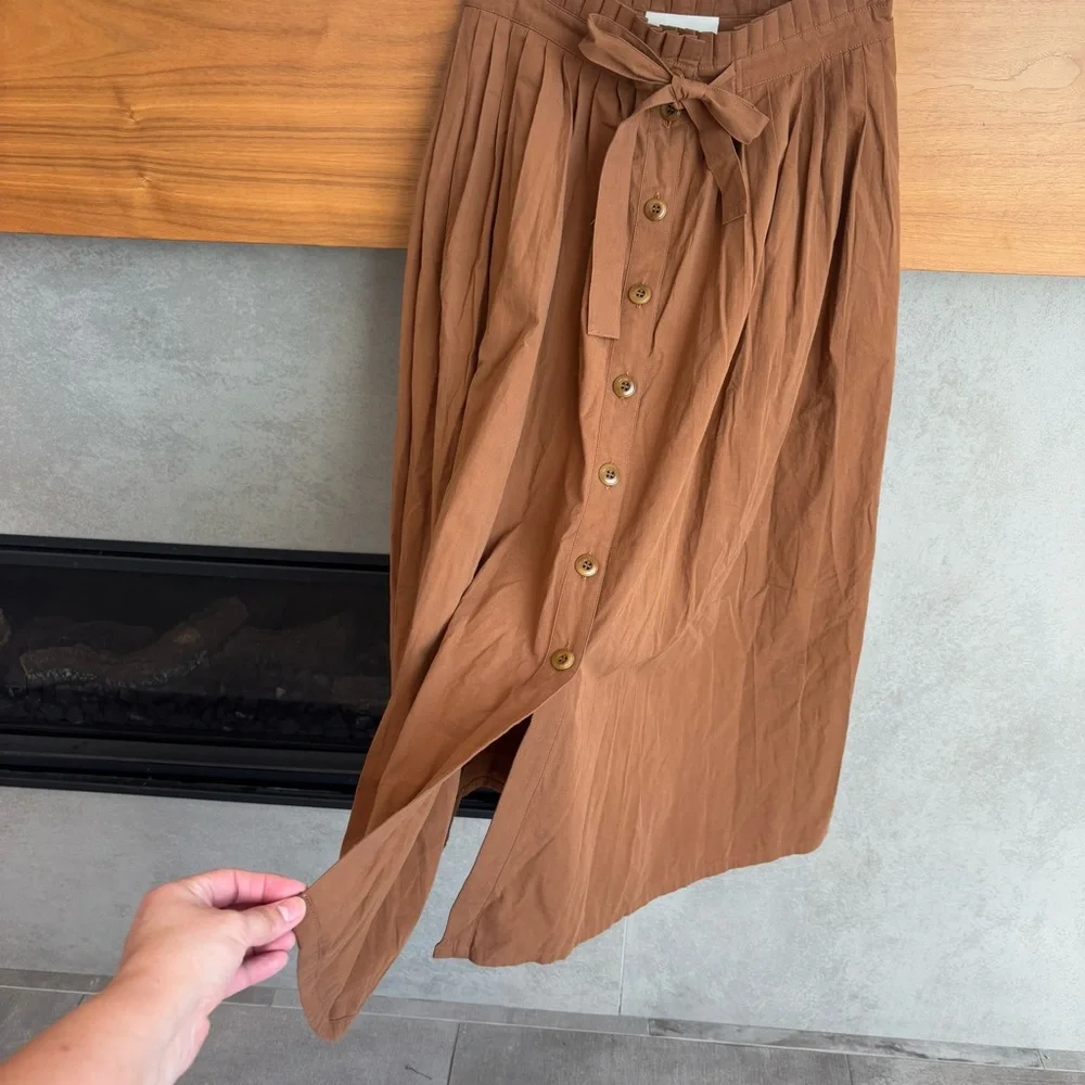 THE GREAT. THE TREELINE SKIRT SUNTAN, SIZE US M / 2 - Picture 10 of 16